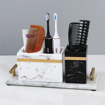 Marble Toothbrush Holder, Bathroom set Accessories Toothpaste Holder