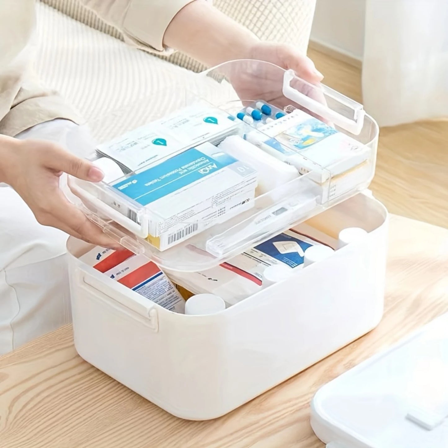 First Aid and Medicine Multi-Layer Organizer