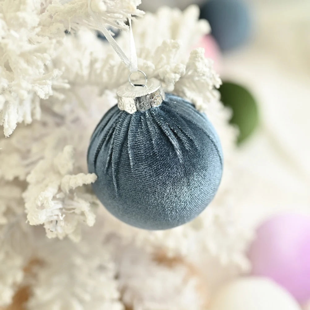 15pcs/box Velvet Christmas Balls 8cm