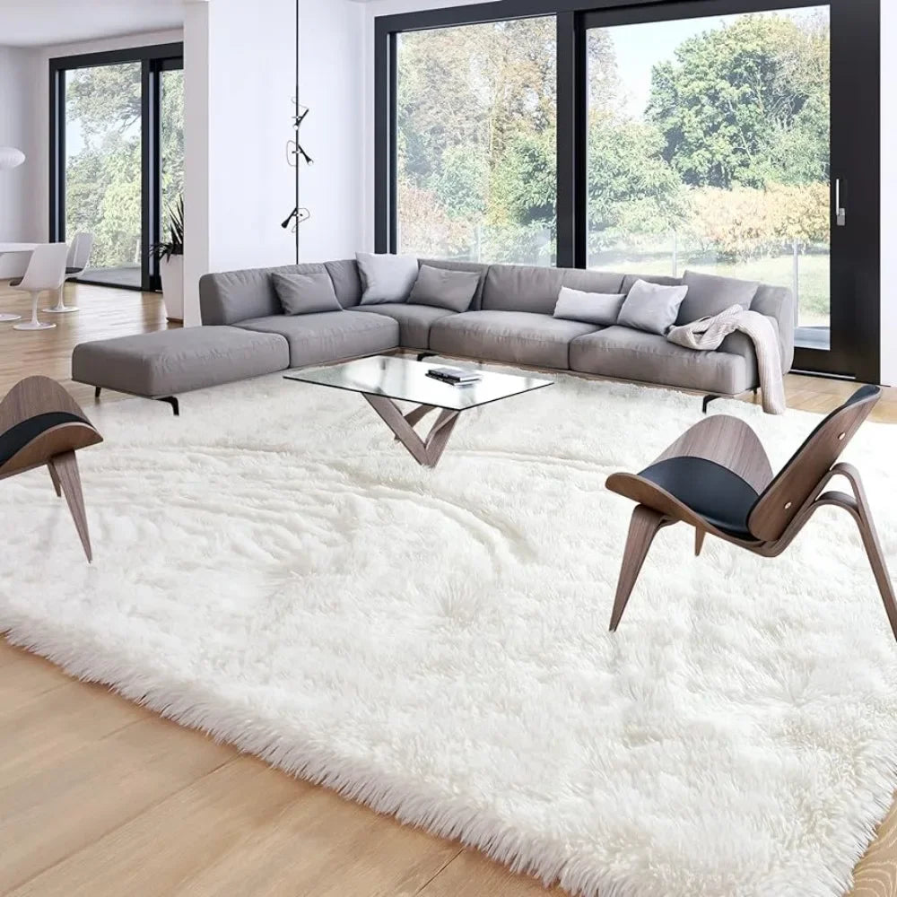 Non-Slip Plush Fluffy Furry Fur Area Rug 8*10