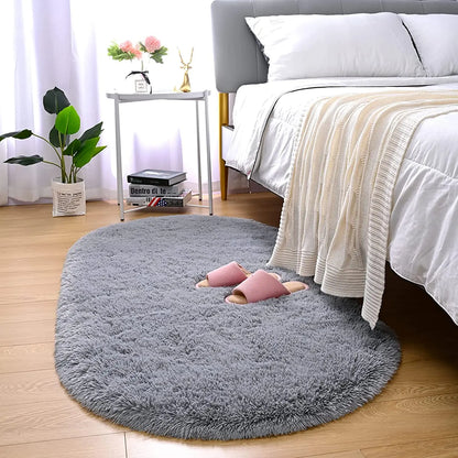 Luxury Velvet Fluffy Area Rug for Bedside