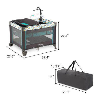 Baby Playpen/ Crib with Detachable Bassinet and Changing Table