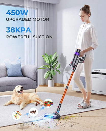 Cordless Vacuum Cleaner 450W Powerful Touch Screen