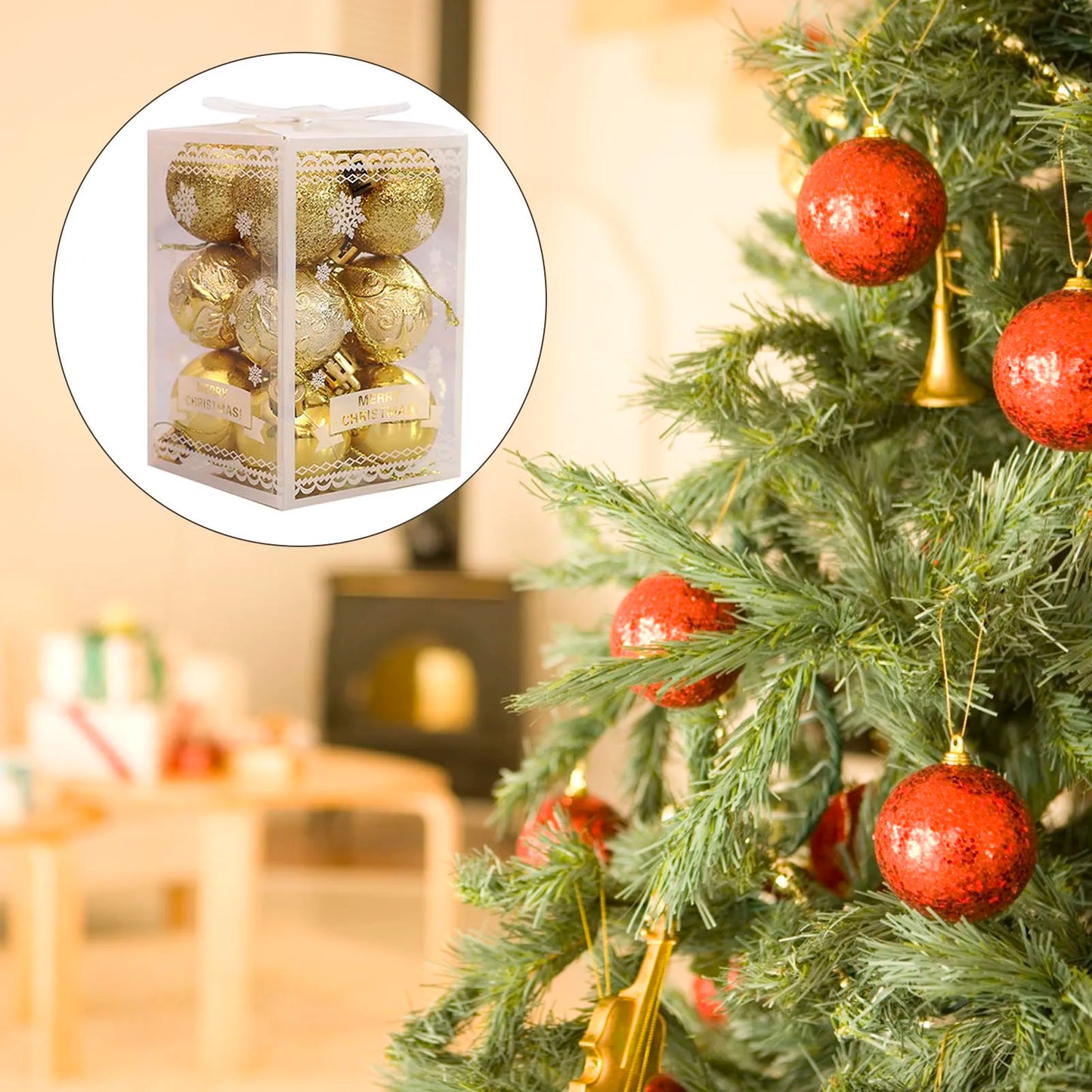 Tree Electroplated Plastic Balls for Christmas Tree