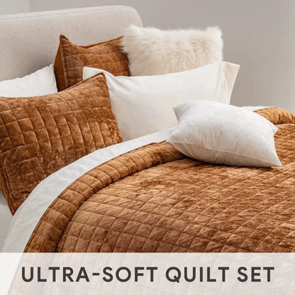 Quilt Set, Lightweight Comforter Set, Coverlet Quilted Bedding Set, with 2 Matching Pillow Shams,