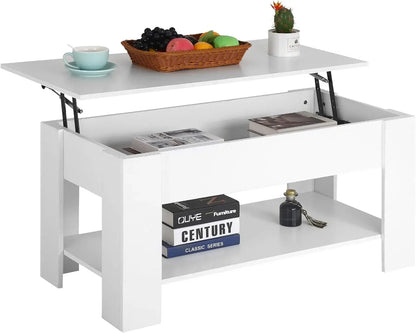 Lift Top Coffee Tables w Hidden Compartment & Storage Shelf