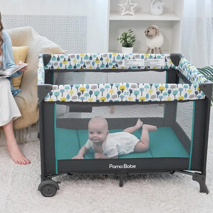 Baby Playpen/ Crib with Detachable Bassinet and Changing Table