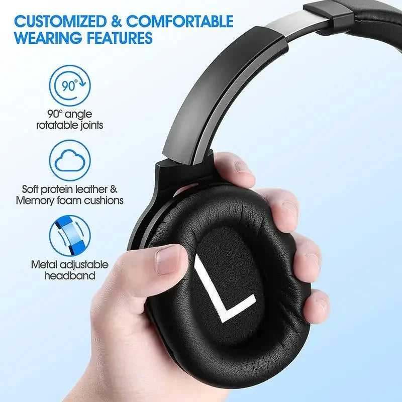 Active Noise Canceling Headphones Wireless Bluetooth Foldable