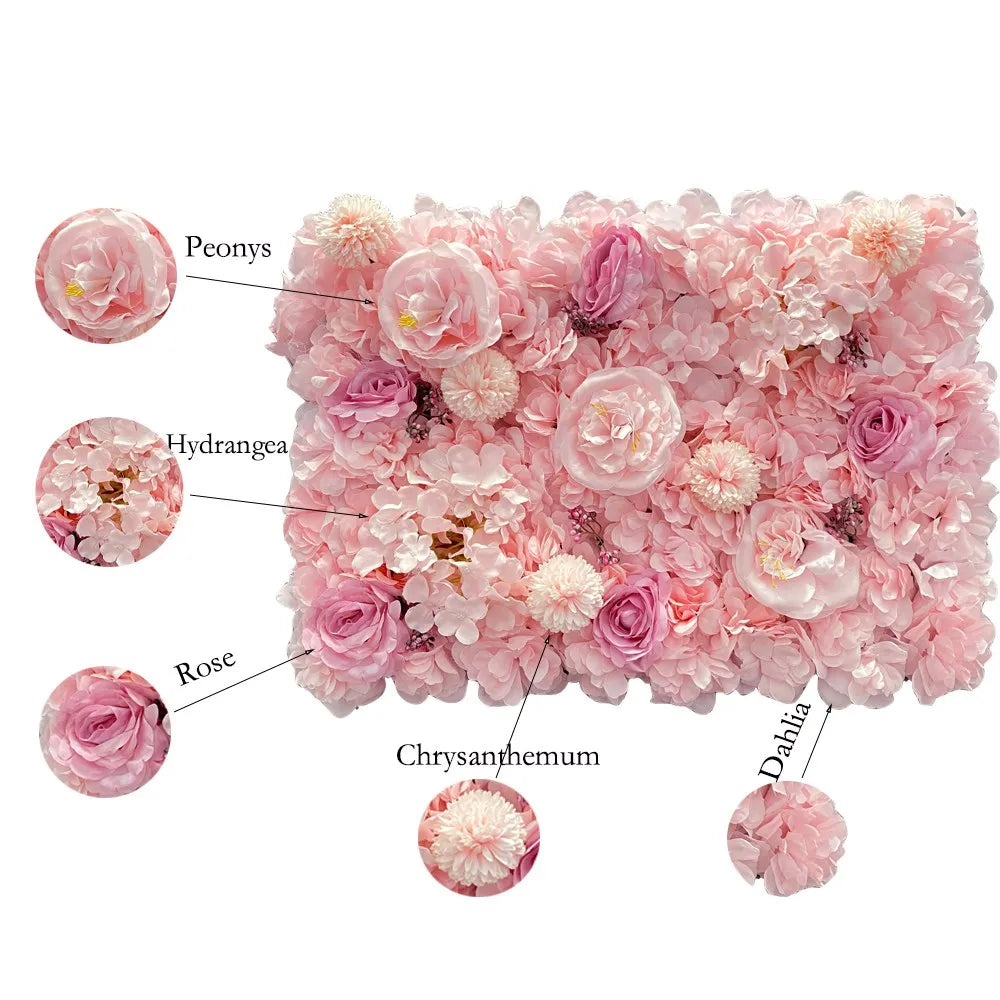 Rose Flower Wall For Weddings ,Baby Shower, Parties Backdrop Decor