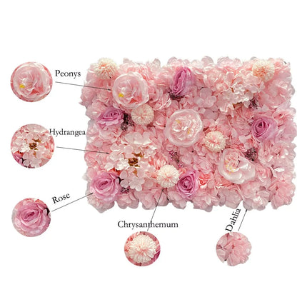 Rose Flower Wall For Weddings ,Baby Shower, Parties Backdrop Decor