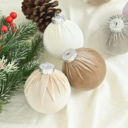 15pcs/box Velvet Christmas Balls 8cm