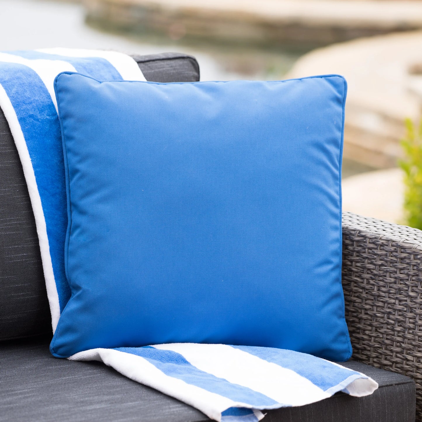 Outdoor Waterproof Throw Pillow Decorative Square