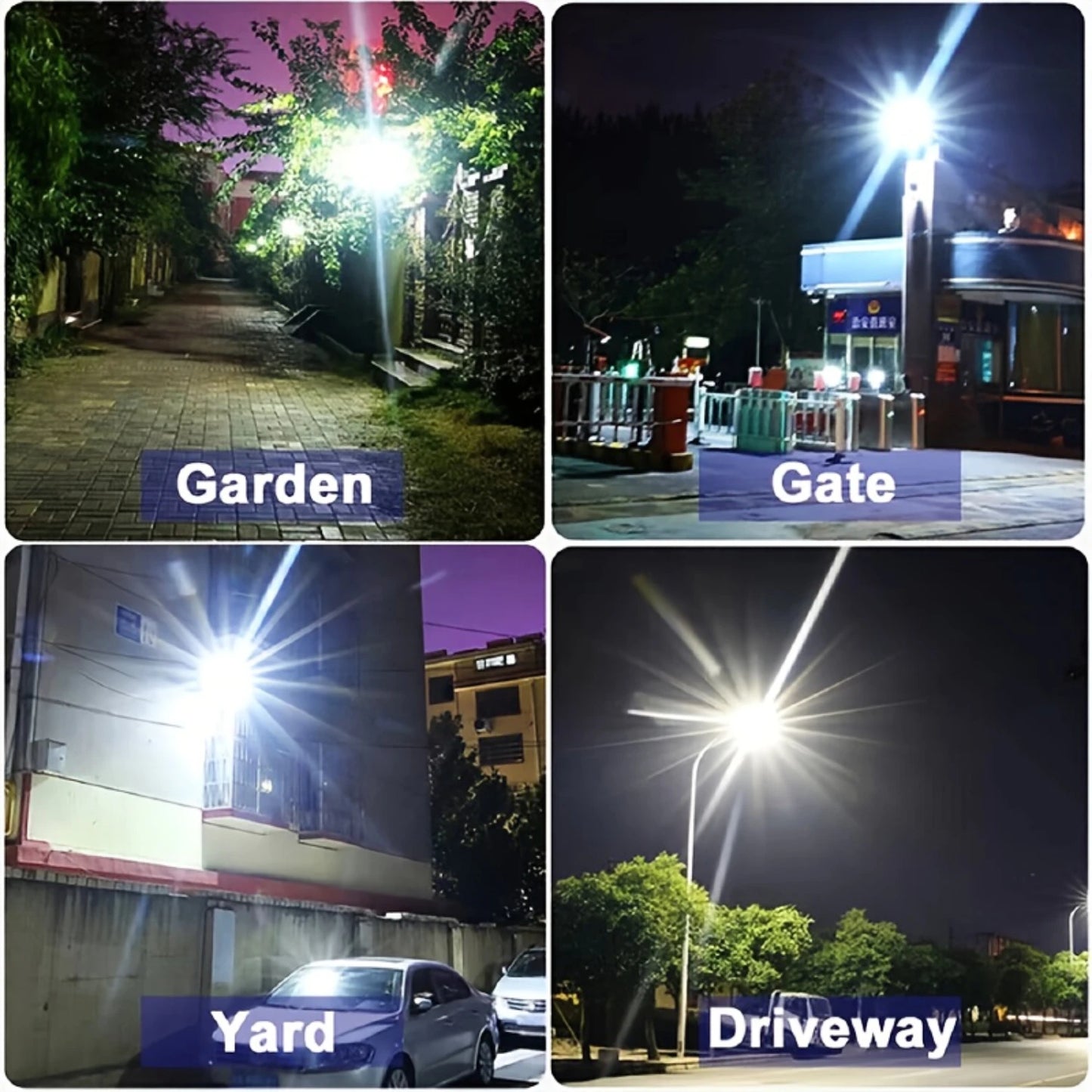 Solar Street Floodlight LED Outdoor Area Dusk To Dawn exterior