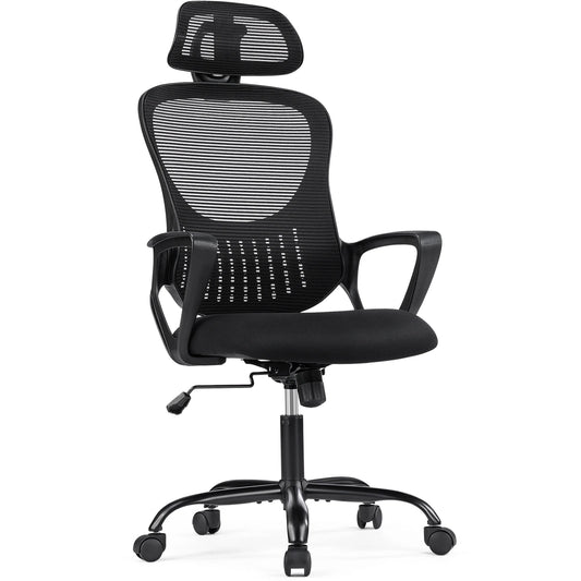 Ergonomic Mesh Fixed Armrest Office Computer Desk Chair