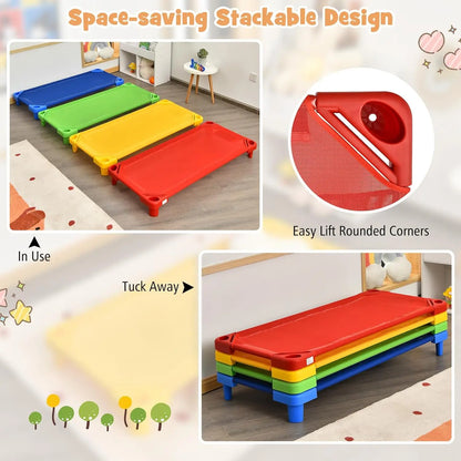 Toddler Daycare Stackable Cots Easy Lift Corner